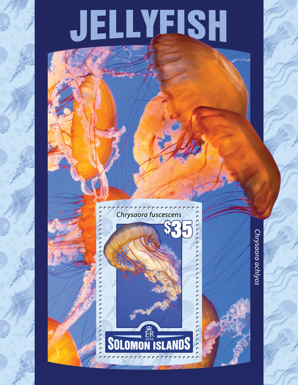 Jellyfish - Issue of Solomon islands postage stamps