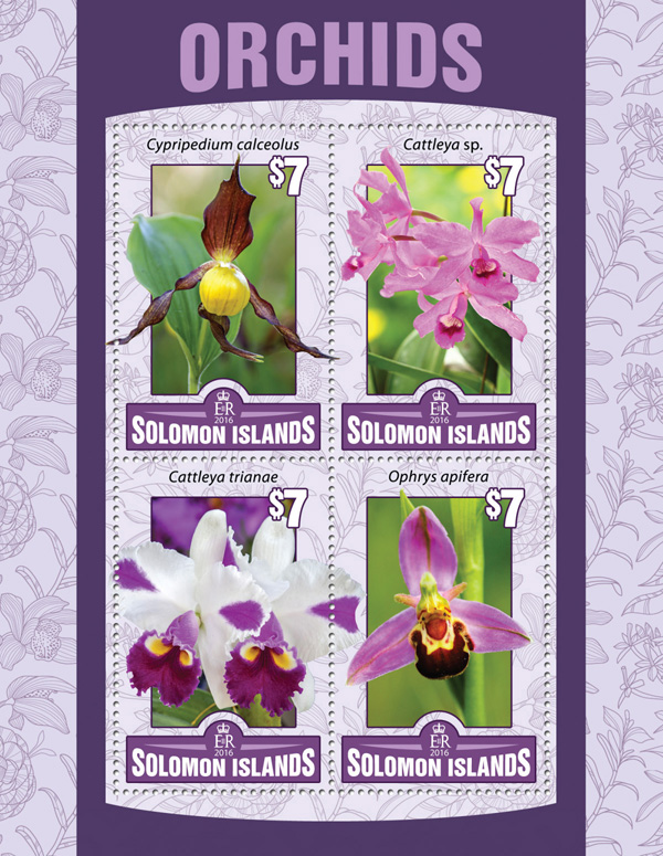 Orchids - Issue of Solomon islands postage stamps
