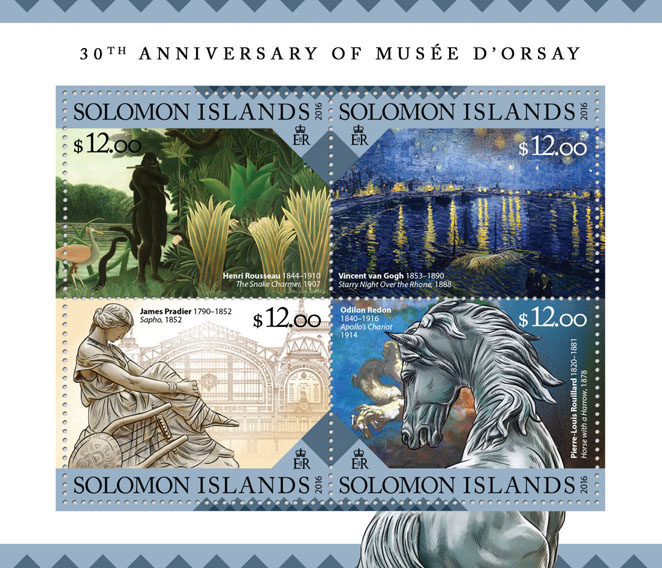 Musée d'Orsay - Issue of Solomon islands postage stamps