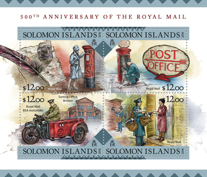 Royal mail  - Issue of Solomon islands postage stamps