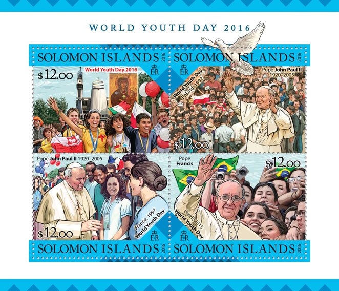 World Youth Day - Issue of Solomon islands postage stamps