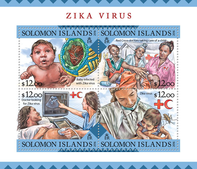 Zika virus - Issue of Solomon islands postage stamps