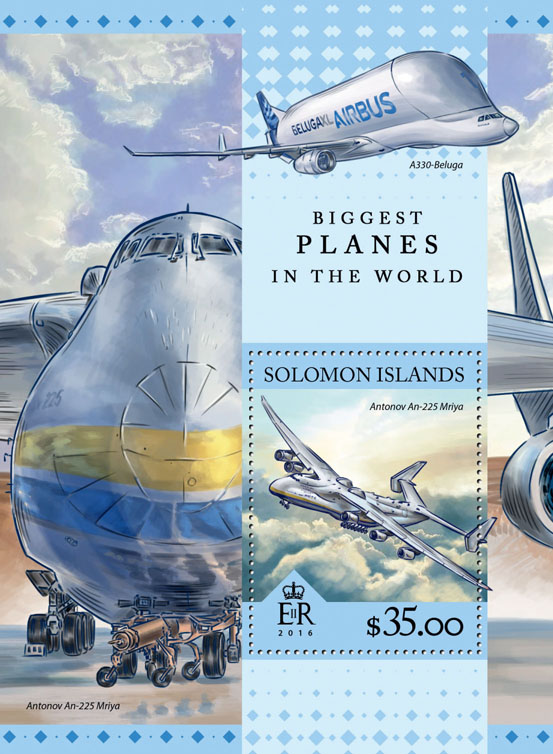 Biggest planes - Issue of Solomon islands postage stamps