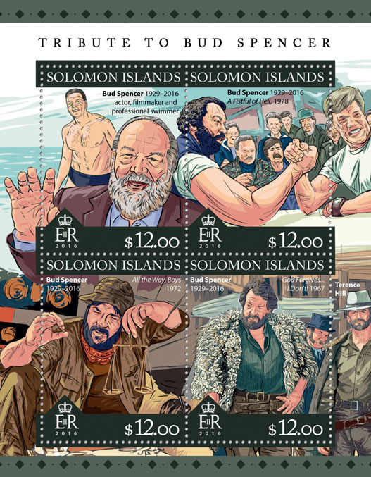 Bud Spencer - Issue of Solomon islands postage stamps