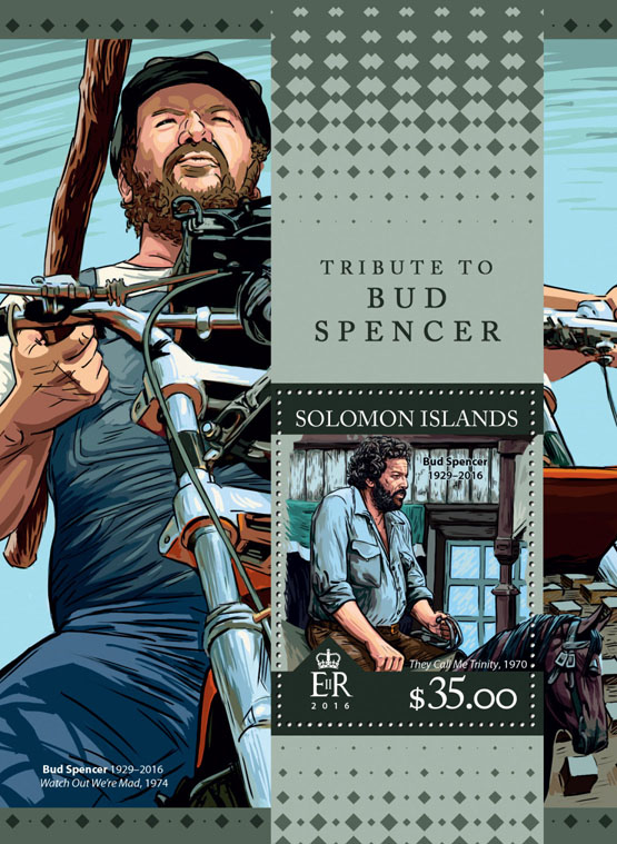 Bud Spencer - Issue of Solomon islands postage stamps