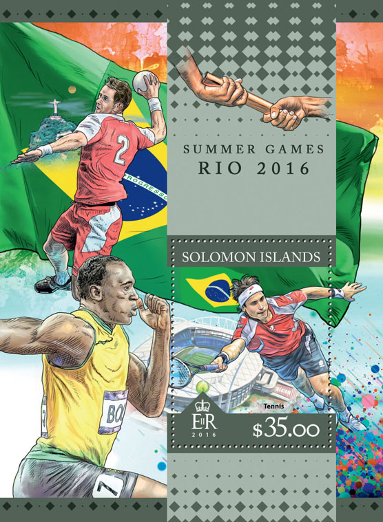 Summer Games Rio 2016 - Issue of Solomon islands postage stamps