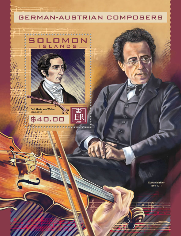 Composers - Issue of Solomon islands postage stamps