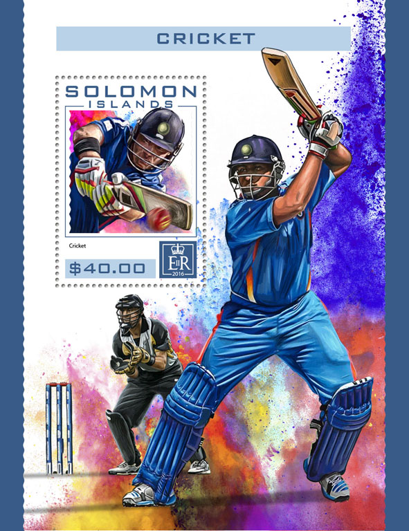 Cricket - Issue of Solomon islands postage stamps