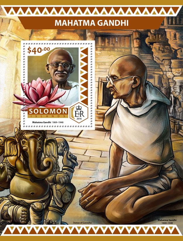 Mahatma Gandhi - Issue of Solomon islands postage stamps