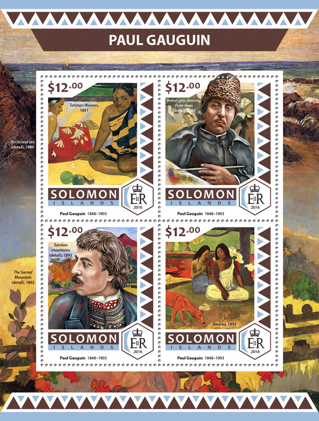 Paul Gauguin - Issue of Solomon islands postage stamps