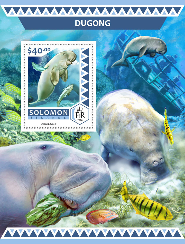 Dugong - Issue of Solomon islands postage stamps