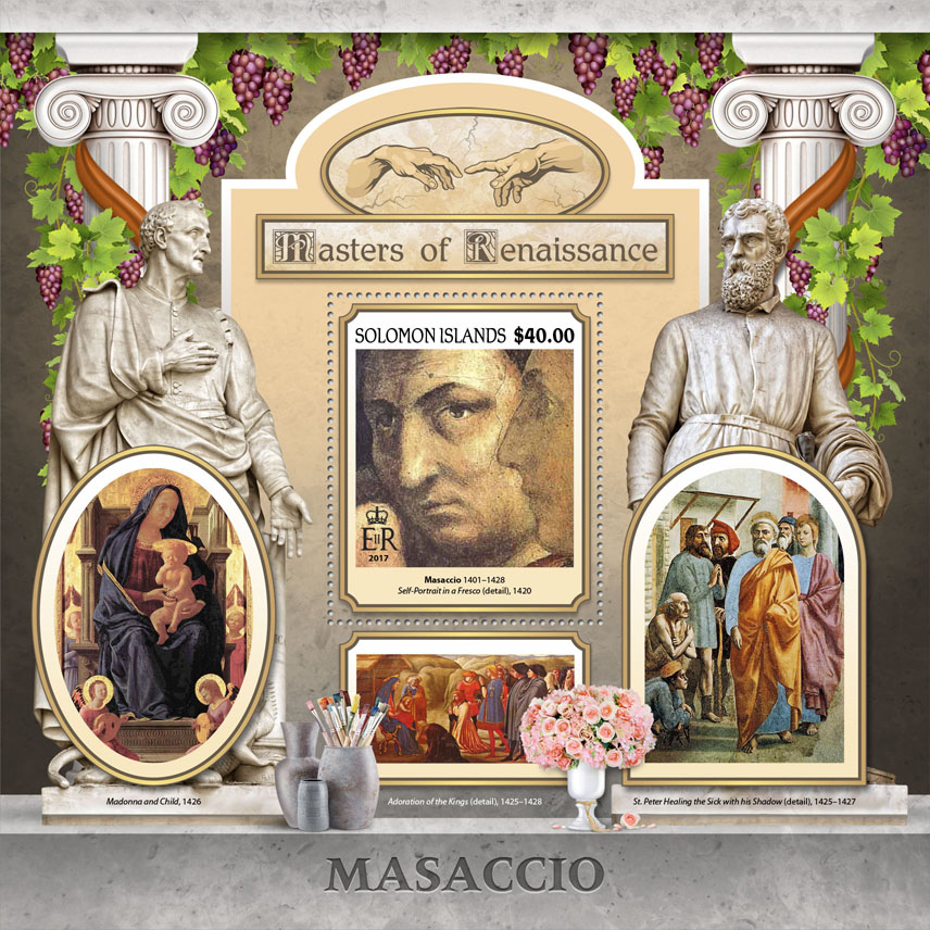 Masaccio - Issue of Solomon islands postage stamps