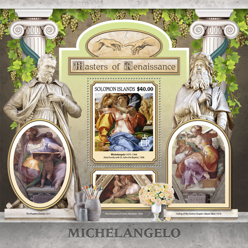 Michelangelo - Issue of Solomon islands postage stamps