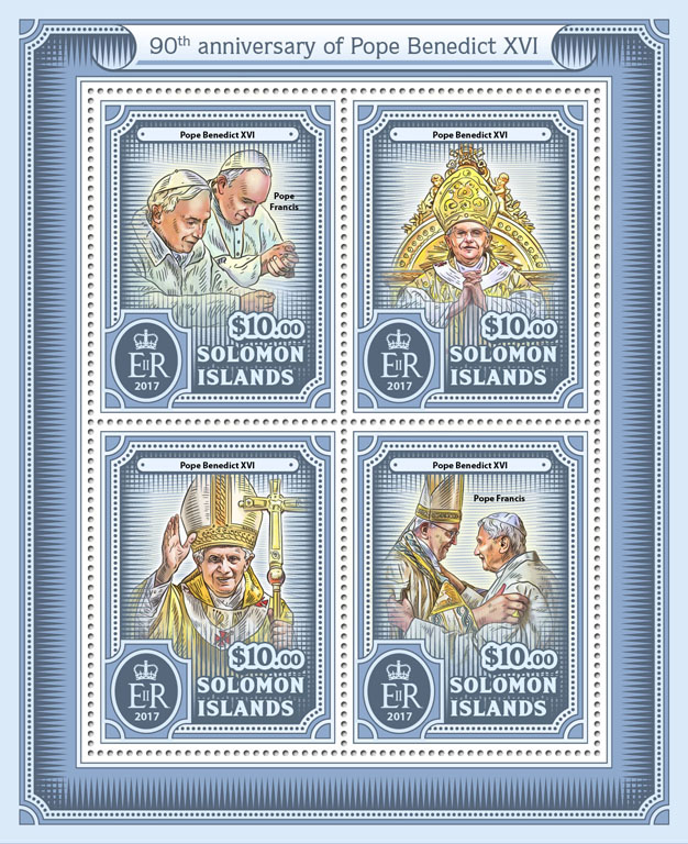 Pope Benedict XVI - Issue of Solomon islands postage stamps