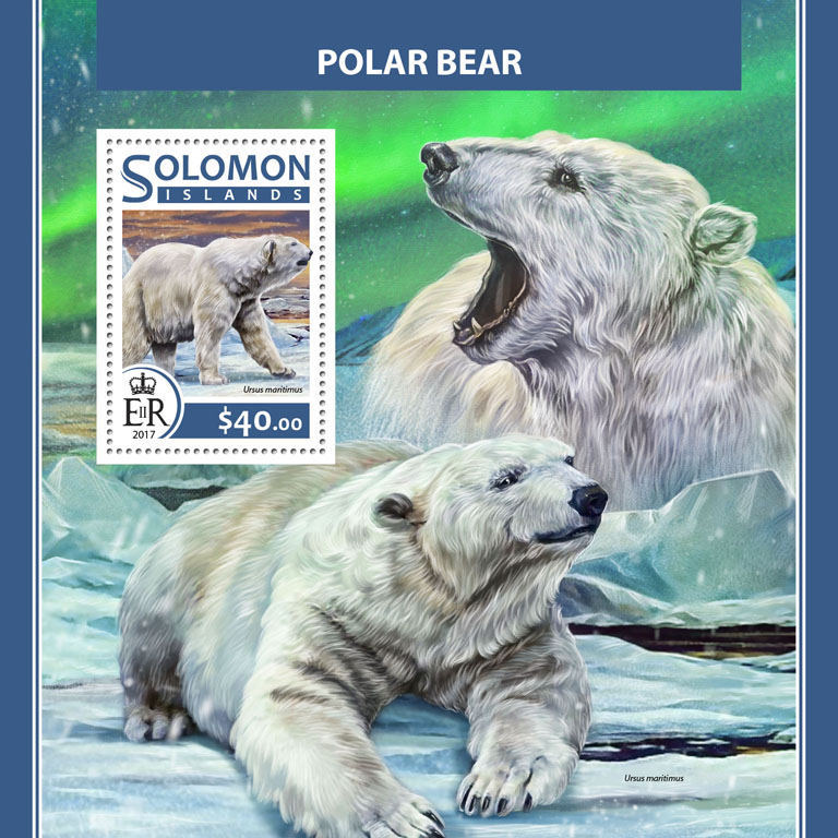 Polar bears - Issue of Solomon islands postage stamps