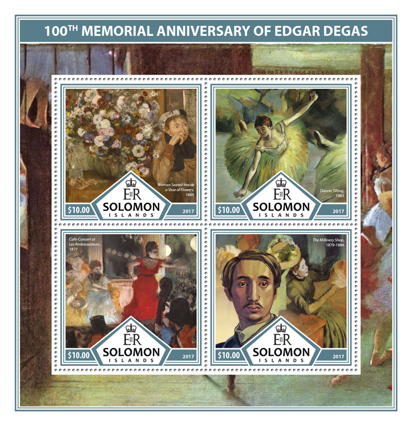 Edgar Degas - Issue of Solomon islands postage stamps