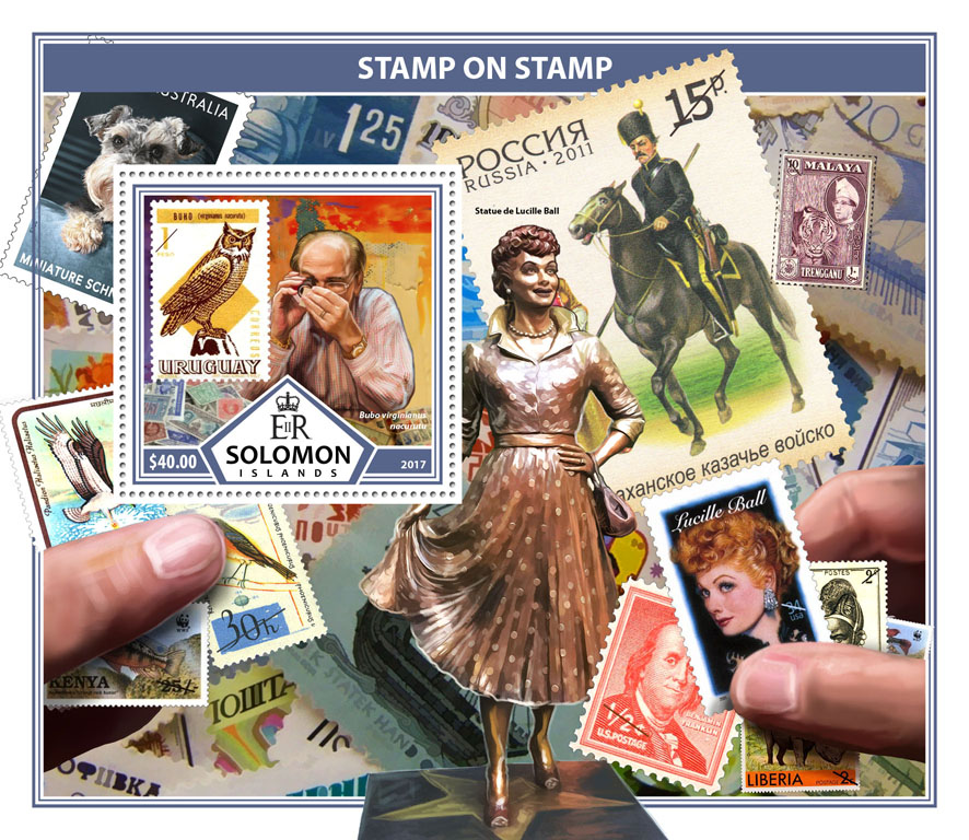 Stamps on stamps - Issue of Solomon islands postage stamps