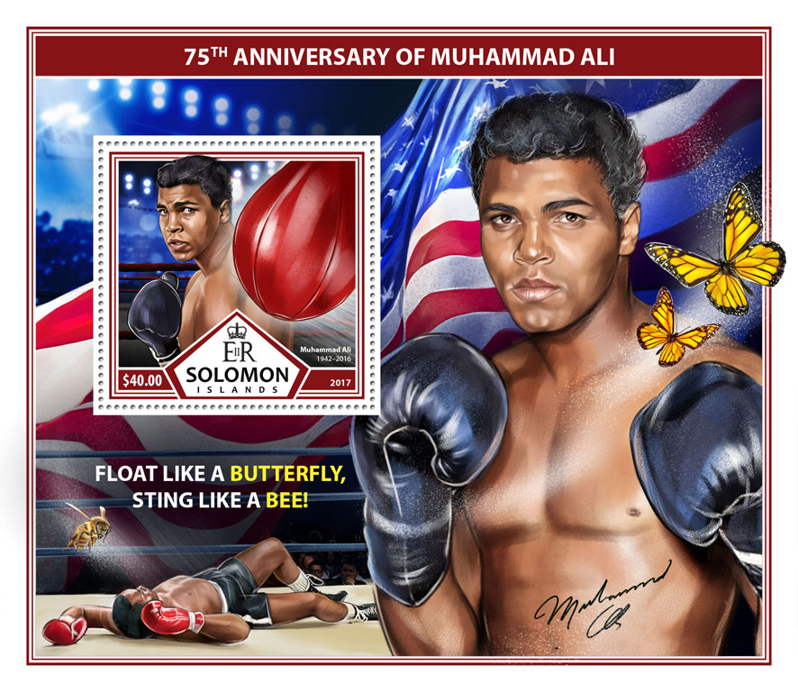 Muhammad Ali - Issue of Solomon islands postage stamps