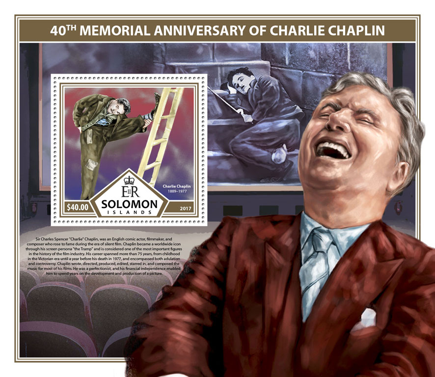 Charlie Chaplin - Issue of Solomon islands postage stamps