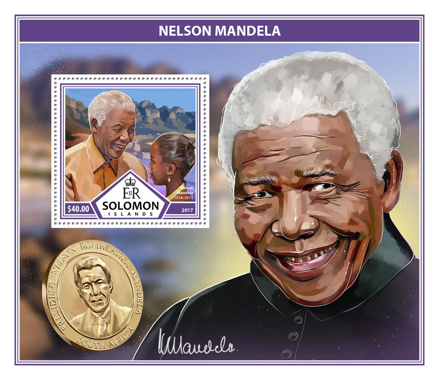Nelson Mandela - Issue of Solomon islands postage stamps