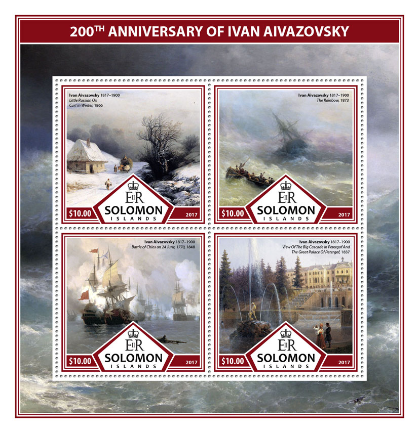 Ivan Aivazovsky - Issue of Solomon islands postage stamps