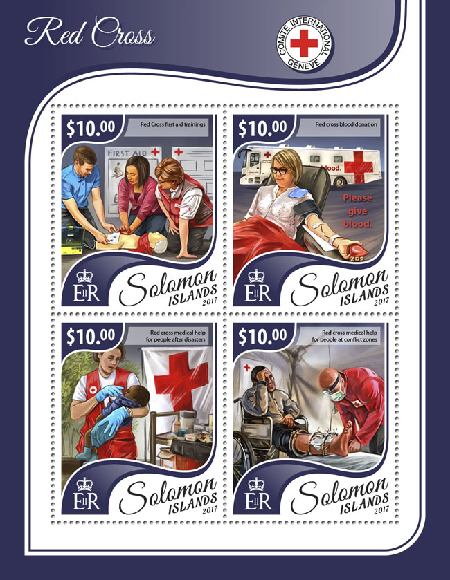 Red Cross  - Issue of Solomon islands postage stamps