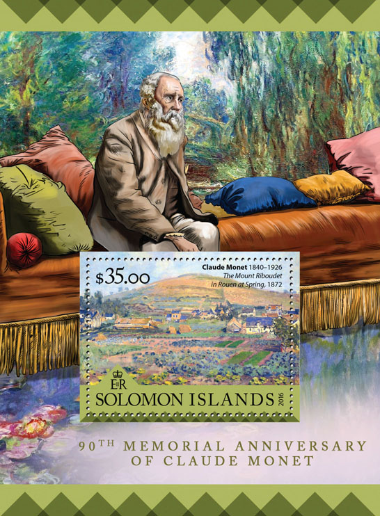 Claude Monet - Issue of Solomon islands postage stamps