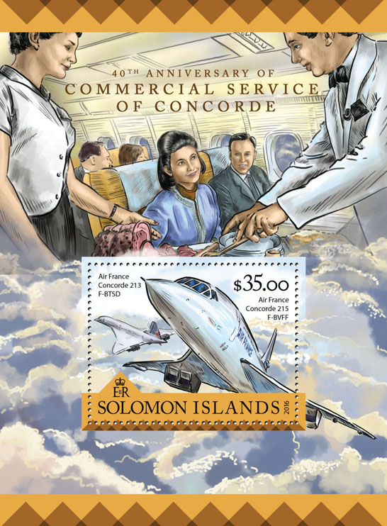 Concorde - Issue of Solomon islands postage stamps