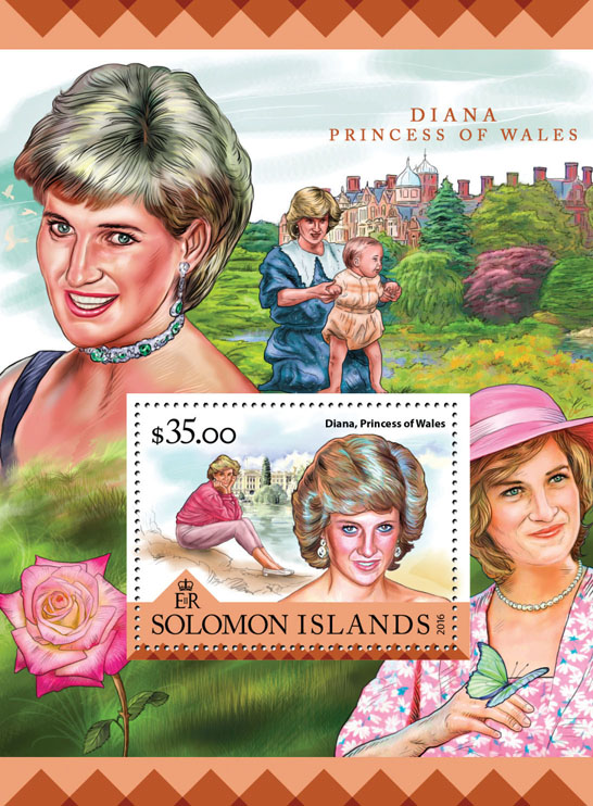 Diana - Issue of Solomon islands postage stamps