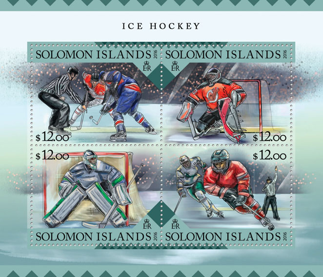 Ice Hockey  - Issue of Solomon islands postage stamps