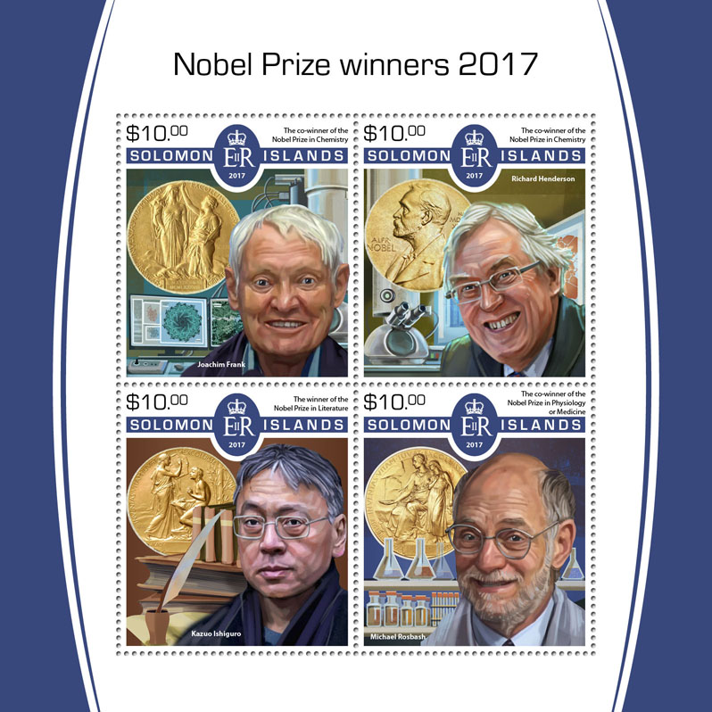 Nobel prize winners - Issue of Solomon islands postage stamps