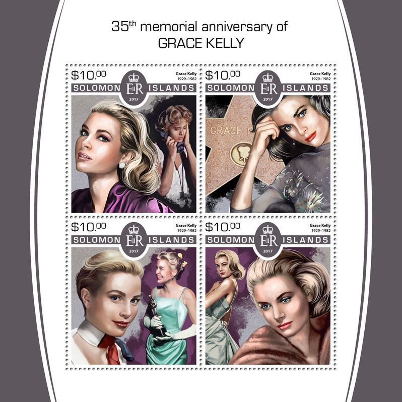 Grace Kelly  - Issue of Solomon islands postage stamps