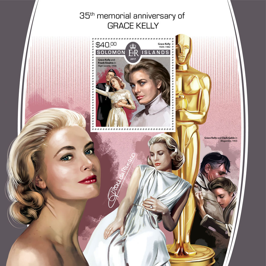 Grace Kelly  - Issue of Solomon islands postage stamps